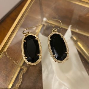 Kendra Scott Black Drop Earrings